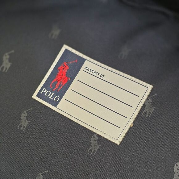 Polo Ralph Lauren Nordic Polo Bear Red Stewart Plaid Nylon Backpack Laptop Bag - Picture 9 of 9